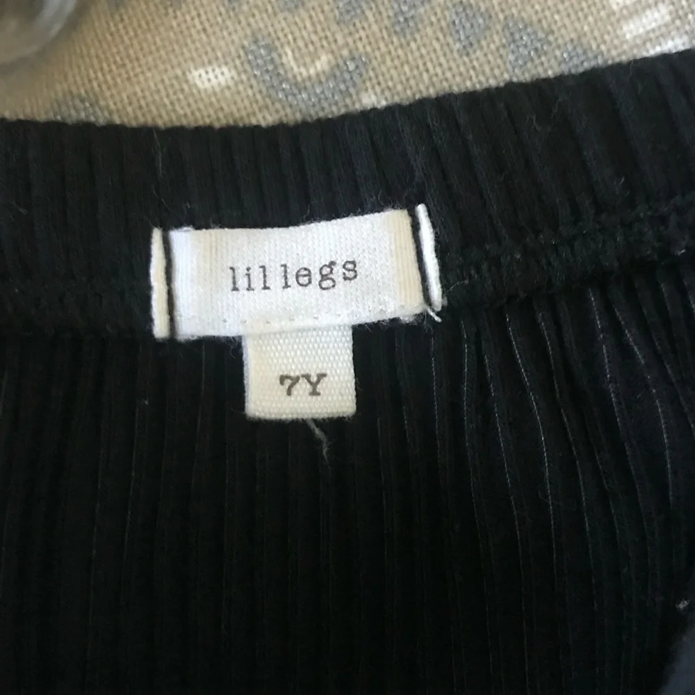 Lil Legs Black Suspender Skirt, Size 7Y.